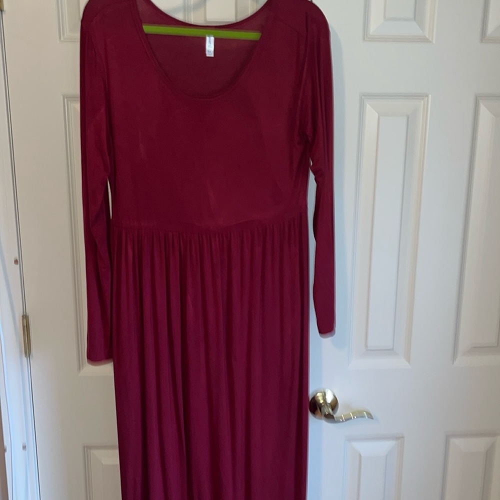 Maxi dress long sleeve with empire waist. Size XL